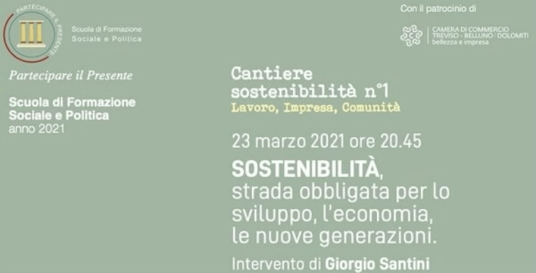 Video dall’evento “Sostenibilità, strada obbligata per lo sviluppo, l’economia, le nuove generazioni