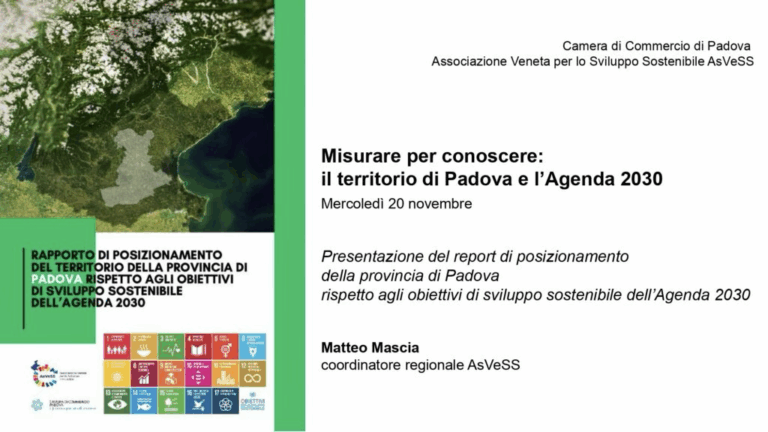 Misurare per conoscere: il territorio di Padova e l’Agenda 2030. Le slide del convegno.